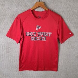 Atlanta Falcons Shirt Mens S Red Badger Sport Holy‎ Spirit Soccer Short Sleeve